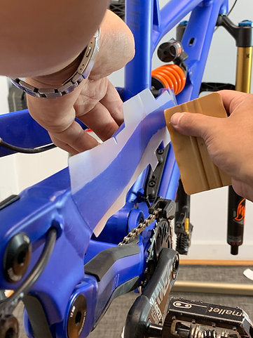 Bike frame protection clear matte