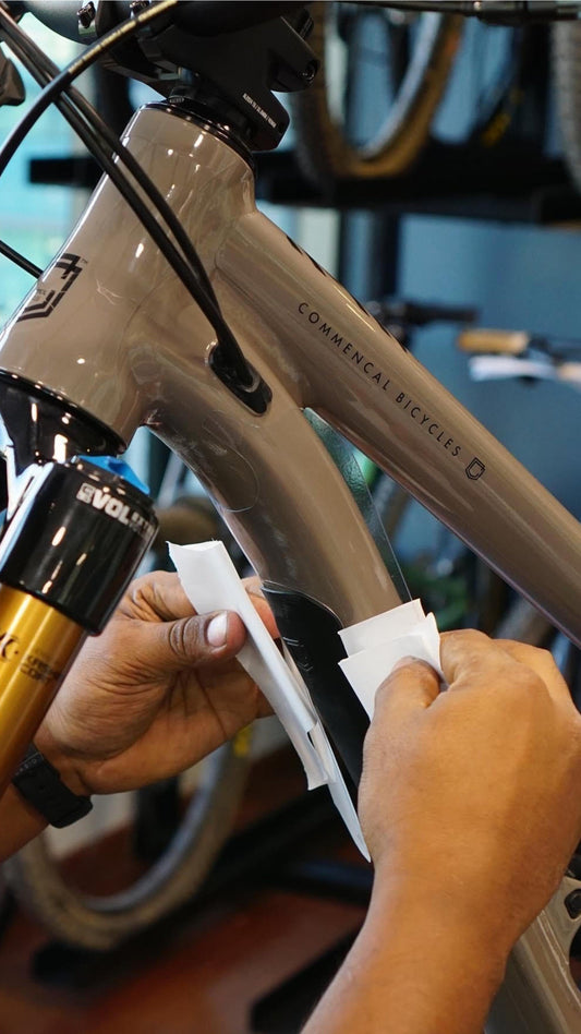 Universal bike frame protection clear glossy